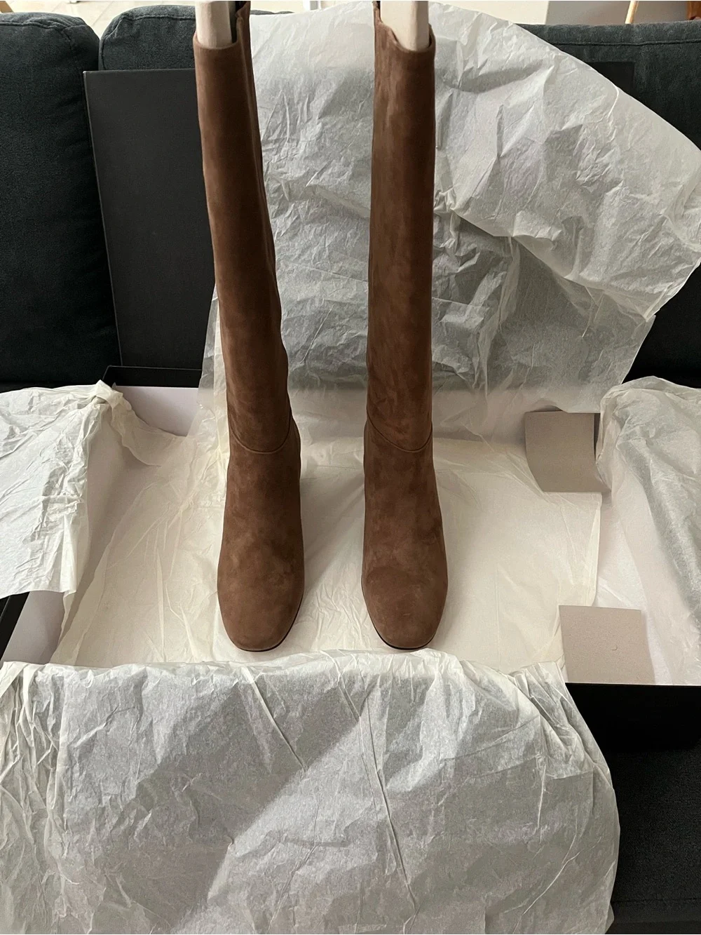 J.Crew Willa Tall Slouch Suede Boots Walnut 8.5 AQ757
